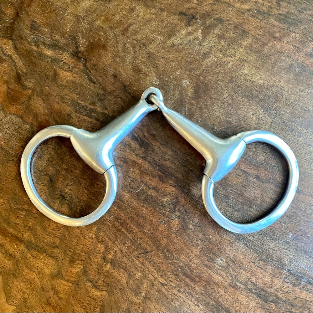 English Snaffle Bit Eggbutt Hollow Mouth Horse Riding Size 5.25” - Picture 4 of 7